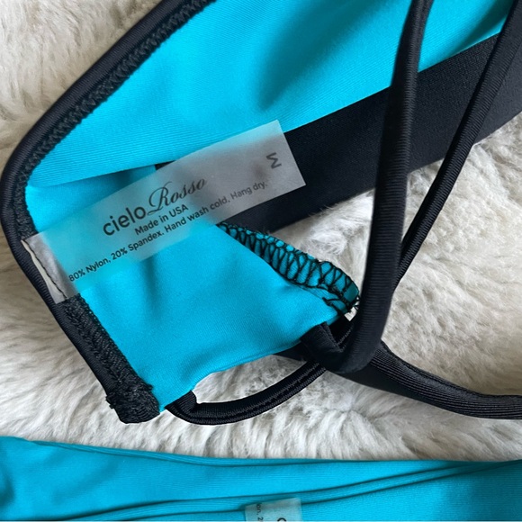 Cielo Rosso Halter Bikini Top with Black Detail - NWOT - Picture 4 of 4